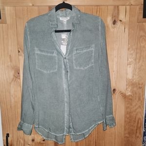 Beachlunchlounge Button-down Top Seafoam Green Size XS